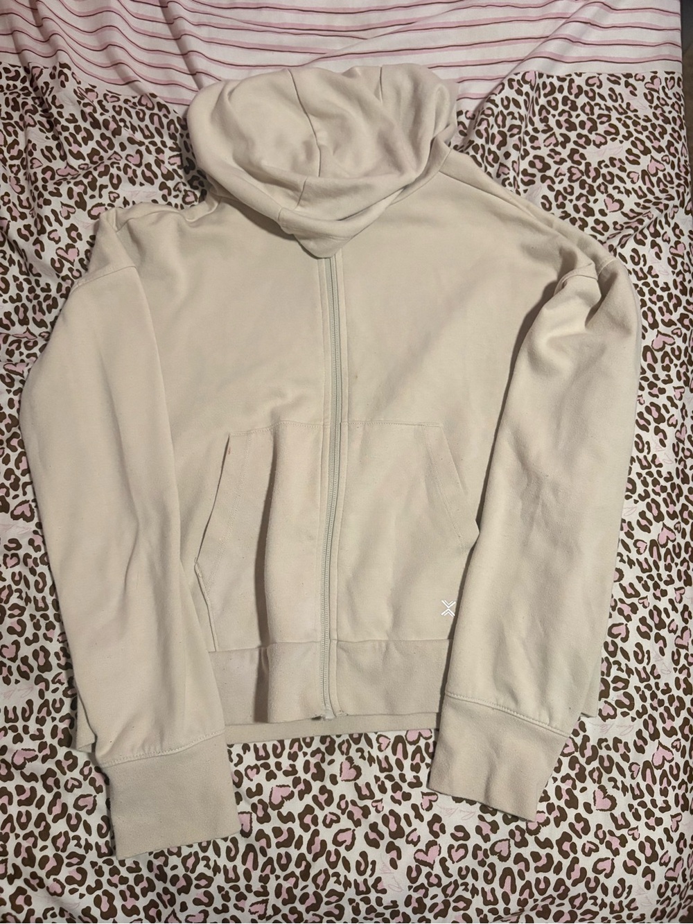 Target Athletic Cream Full-Zip Hoodie Jacket